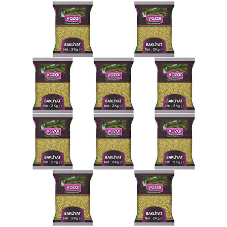 Yazar Yeşil Mercimek 2 Kg. x 10 Adet