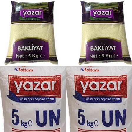 Yazar Kuru Gıda Seti 10kg Pilavlık Luna Pirinç 10kg Çok Amaçlı Pasta Börek Baklavalık Un