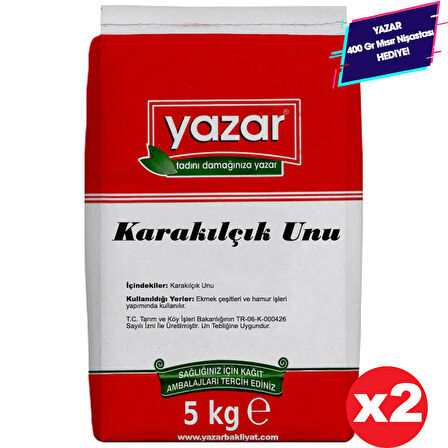 Yazar Taş Değirmende Öğütülmüş Karakılçık Unu 5 Kg X 2 Paket