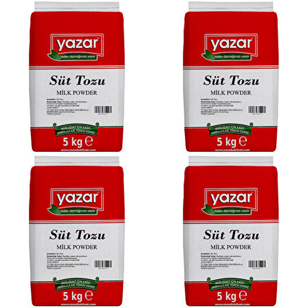  5 Kg x 4 Paket Yazar Süt Tozu (İÇİLEBİLİR) 