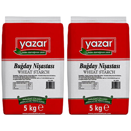 5 Kg x 2 Paket - Yazar Buğday Nişastası 