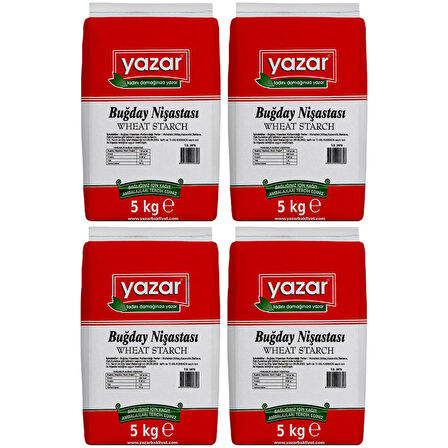 5 Kg x 4 Paket - Yazar Buğday Nişastası 