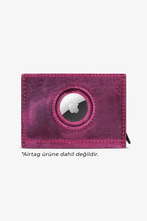 Airtag Mekanizmalı Cüzdan - Fuşya