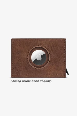 Airtag Mekanizmalı Cüzdan - Koyu Kahve