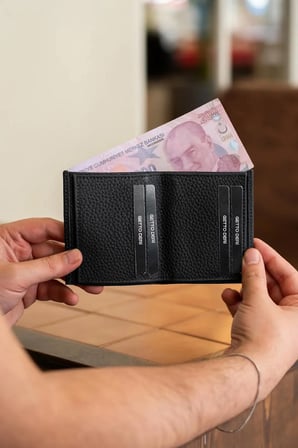 Beod Hakiki Deri Cüzdan - Mat Siyah