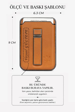 Easy Standlı MagSafe Kartlık - Kişiye Özel İsim Baskılı