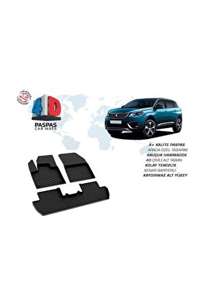 Peugeot 5008 4D Paspas Siyah 2017 ve Üzeri