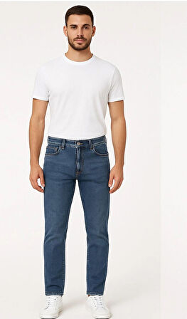 ACZA – Erkek Mavi Regular Fit Jean Pantolon