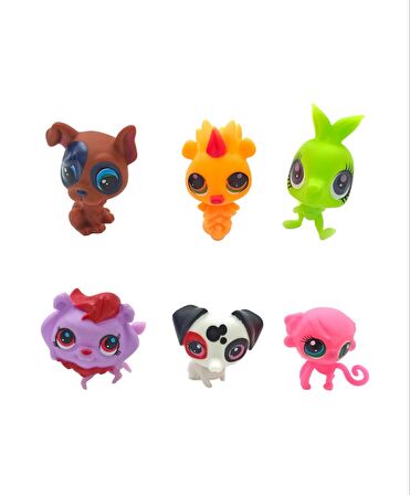 Littlest Pets Shop Minişler 6 Lı Oyuncak Miniş Ailesi 1.Model