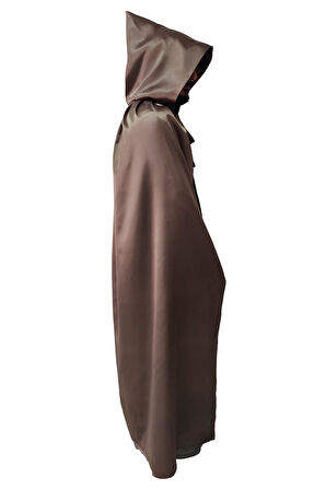 Kahverengi Kapüşonlu Pelerin