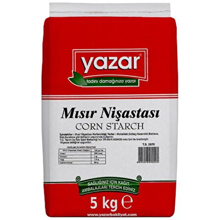 YAZAR 5 Kg Mısır Nişastası+ 5 Kg Buğday Nişastası Karma Kolı 5 kg X 2 Paket