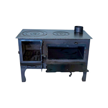 ŞEHZADE CAMSIZ ALTAŞ  Kuzine SOBA 4 MM ÇOK AMAÇLI BAHÇE TİPİ KUZİNE SOBA ÖZEL EL YAPIMI SOBA