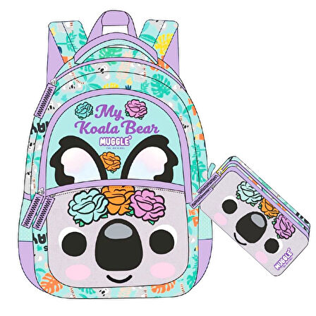 Muggle 3 Bölmeli Koala Okul Sırt Çantası+Kalemlik