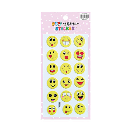 Puti Shine Sticker - Gülen Yüz Emojiler (10083)