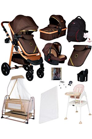 10 In 1 Ekonomi Paket 940 Travel Sistem Bebek Arabası Bebek Sepeti Anne Yanı Beşik Mama Sandalyesi