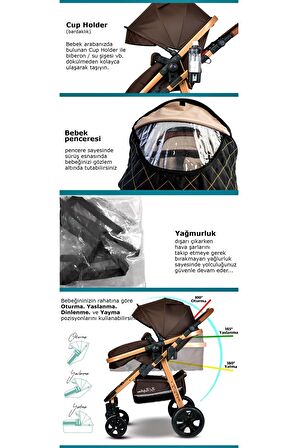 Ekonomi Paket 10 In 1 940 Travel Sistem Bebek Arabası 560 Oyun Parkı Yatak Beşik Ve Mama Sandalyesi