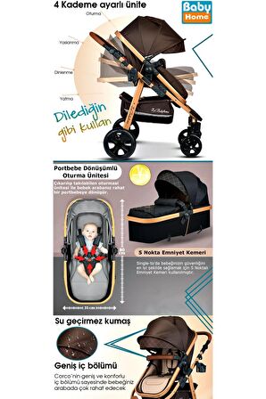 10 In 1 Yeni Doğan Set 940 Travel Sistem Bebek Arabası 560 Oyun Parkı Beşik Geyik Yürüteç