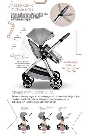 8 In 1 Yeni Doğan Set 990 Travel Sistem Bebek Arabası Anne Yanı Beşik Oyun Parkı Yatak Ana Kucağı