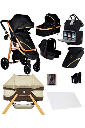 Yeni Doğan 9 İn 1 Full Takım 940 Travel Sistem Bebek Arabası Angel Sepet Anne Yanı Beşik