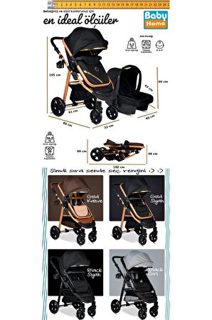 Yeni Doğan 9 İn 1 Full Takım 940 Travel Sistem Bebek Arabası Angel Sepet Anne Yanı Beşik