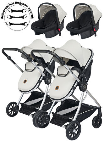 Baby Home 1010 Ayrılıp Birleşebilen Travel Sistem İkiz Bebek Arabası