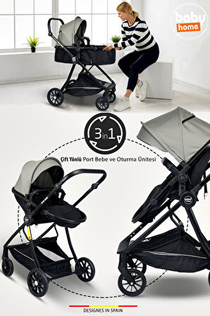 Baby Home 1010 Ayrılıp Birleşebilen Travel Sistem İkiz Bebek Arabası