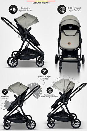Baby Home 1010 Ayrılıp Birleşebilen Travel Sistem İkiz Bebek Arabası
