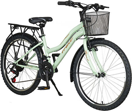 Trail Tr650 26 Jant Bisiklet 21 Vites Bagajlı Şehir Dağ Bisikleti Yeşil