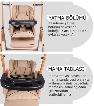 Baby Home 850 Cup Mama Sandalyesi Salıncak Bebek Çocuk Salıncağı
