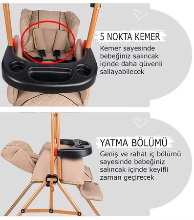 Baby Home 850 Cup Mama Sandalyesi Salıncak Bebek Çocuk Salıncağı