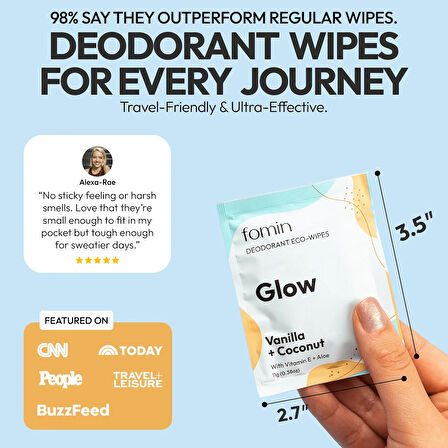 Fomin Vanilya ve Hindistan Cevizli Deodorant Mendil 15 Adet