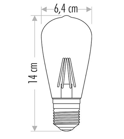 Cata CT-4284 6W E27 Duylu Rustik Led Ampul Amber