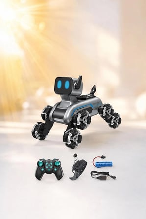 Akıllı Robot Uzaktan Kumandalı Akıllı Robot Köpek Şarjlı Buhar Efektli Akrobatik Işıklı Sesli Oyuncak