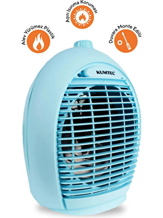Kumtel Fanlı Isıtıcı 2000 W LX-6331 Mavi Elektrikli Soba 