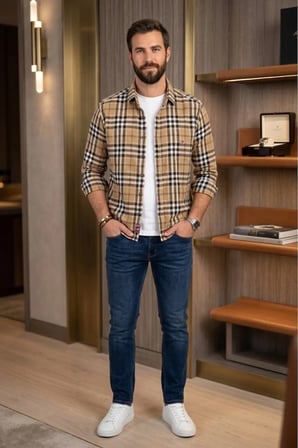 premium kumaş limited edition slim fit erkek gömlek-tek ürün- Bej / L