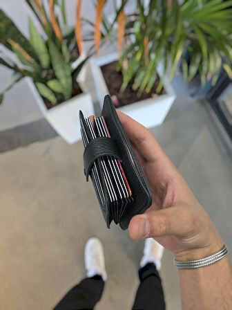 VİSSO 8600 Yeşil Hakiki Deri Çıtçıtlı Akordeon Kartlık Akordeon Kimlik Bölmeli Kişiye İsme Özel Erkek Kadın Çanta YEŞİL RENK