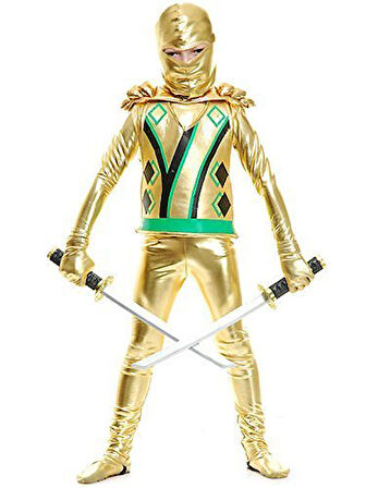 Altın Ninja Kostümü | Ninja Kostümü Gold