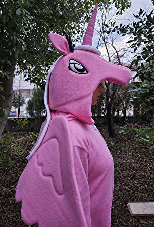 Unicorn Kostümü Yetişkin | Unicorn Pijama Tulum Kostüm Pembe