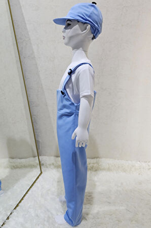 Bahçıvan Tulum ve Şapka Set Açık Mavi