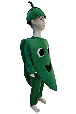 Biber Kostümü Yeşil | Biber Kıyafeti