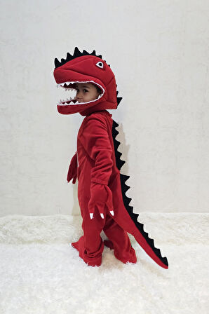 T-Rex Dinozor Kostümü Kırmızı | Dinozor Kostümü Çocuk