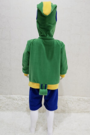 Kapüşonlu Cosplay Yeşil Kostüm | Video Oyunu Kapüşonlu Yeşil kostüm