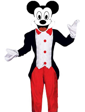 Mickey Mouse Kostümü Uzun Ceketli