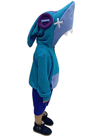 Kapüşonlu Cosplay Leon Shark Kostümü