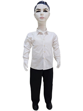 Siyah Pantolon Beyaz Gömlek Takım