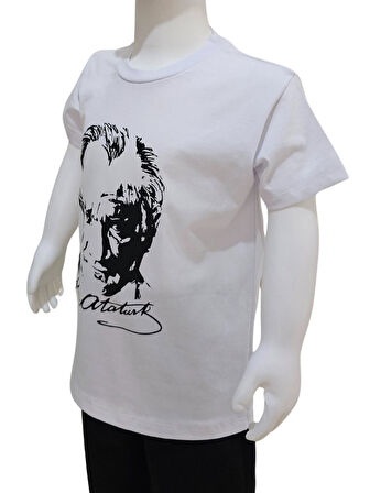 Atatürk Baskılı Beyaz Tişört