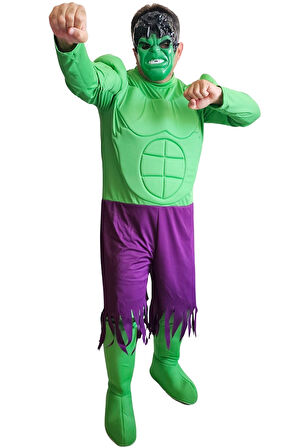 Yetişkin Hulk Kostümü Kaslı