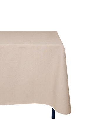 Bej Renkli Pamuklu Dertsiz Duck Kumaş Masa Örtüsü 