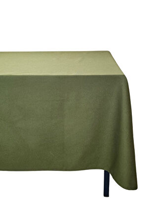 Haki Renkli Pamuklu Dertsiz Duck Kumaş Masa Örtüsü 