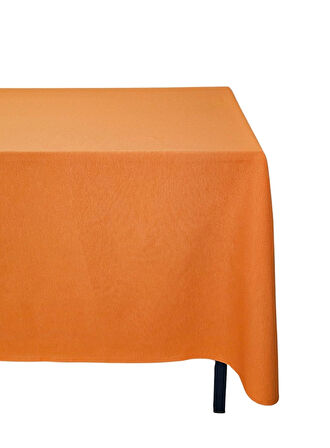 Turuncu Renkli Pamuklu Dertsiz Duck Kumaş Masa Örtüsü 